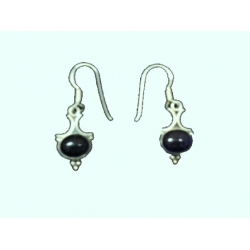 Earring0031-Nice Earring made with Beautiful Amethyst Stone and Silver